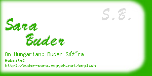 sara buder business card